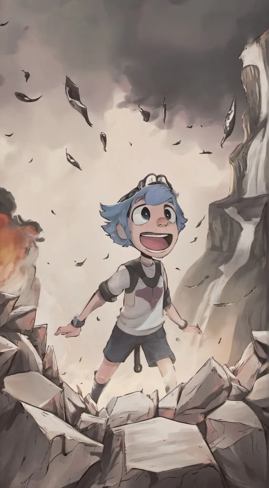 ai character: Stitch background