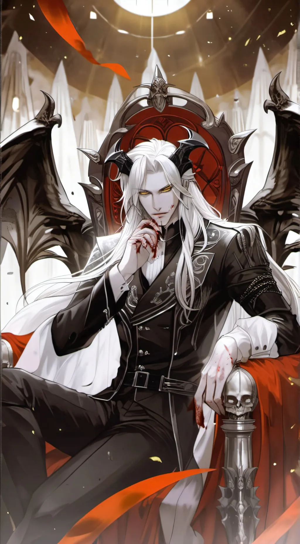 ai character: King Lucifer  background