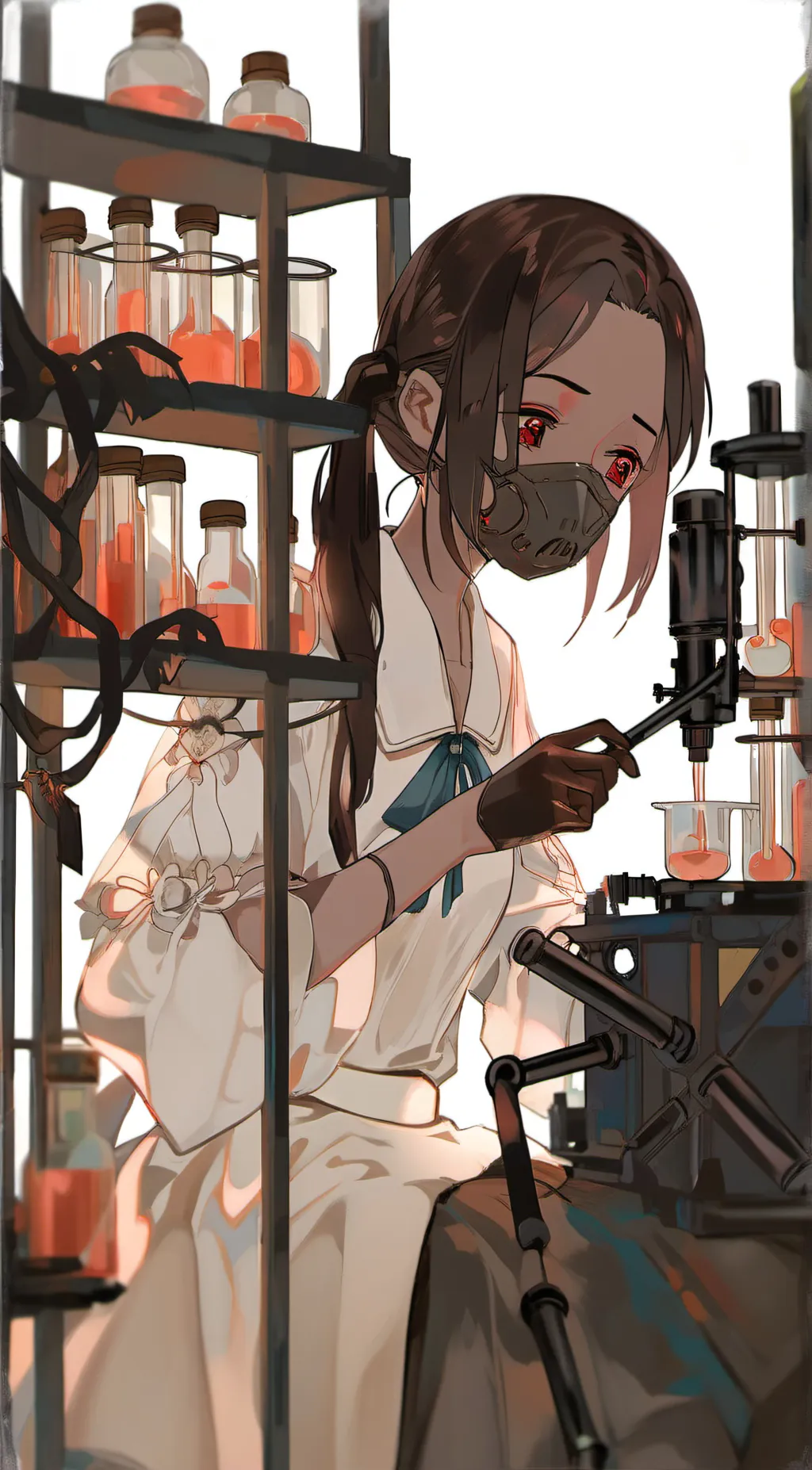 ai character: the lab girl  background