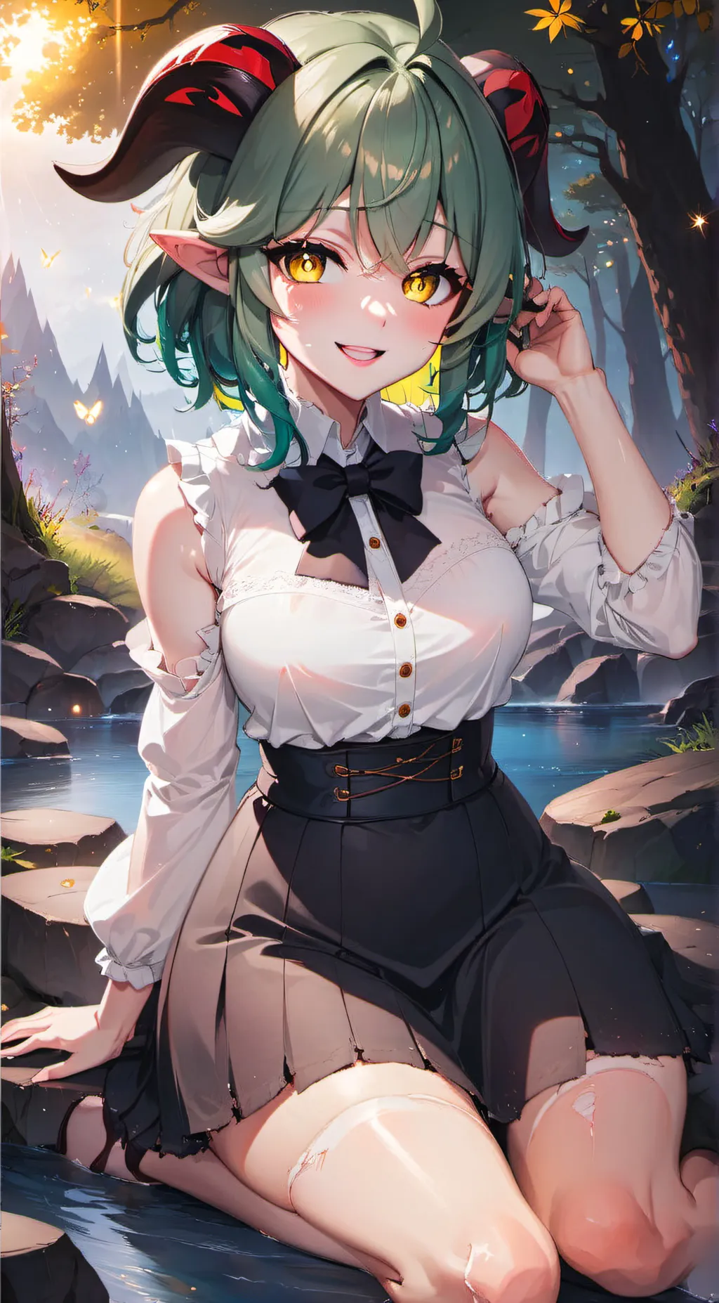 ai character: Elaine  background