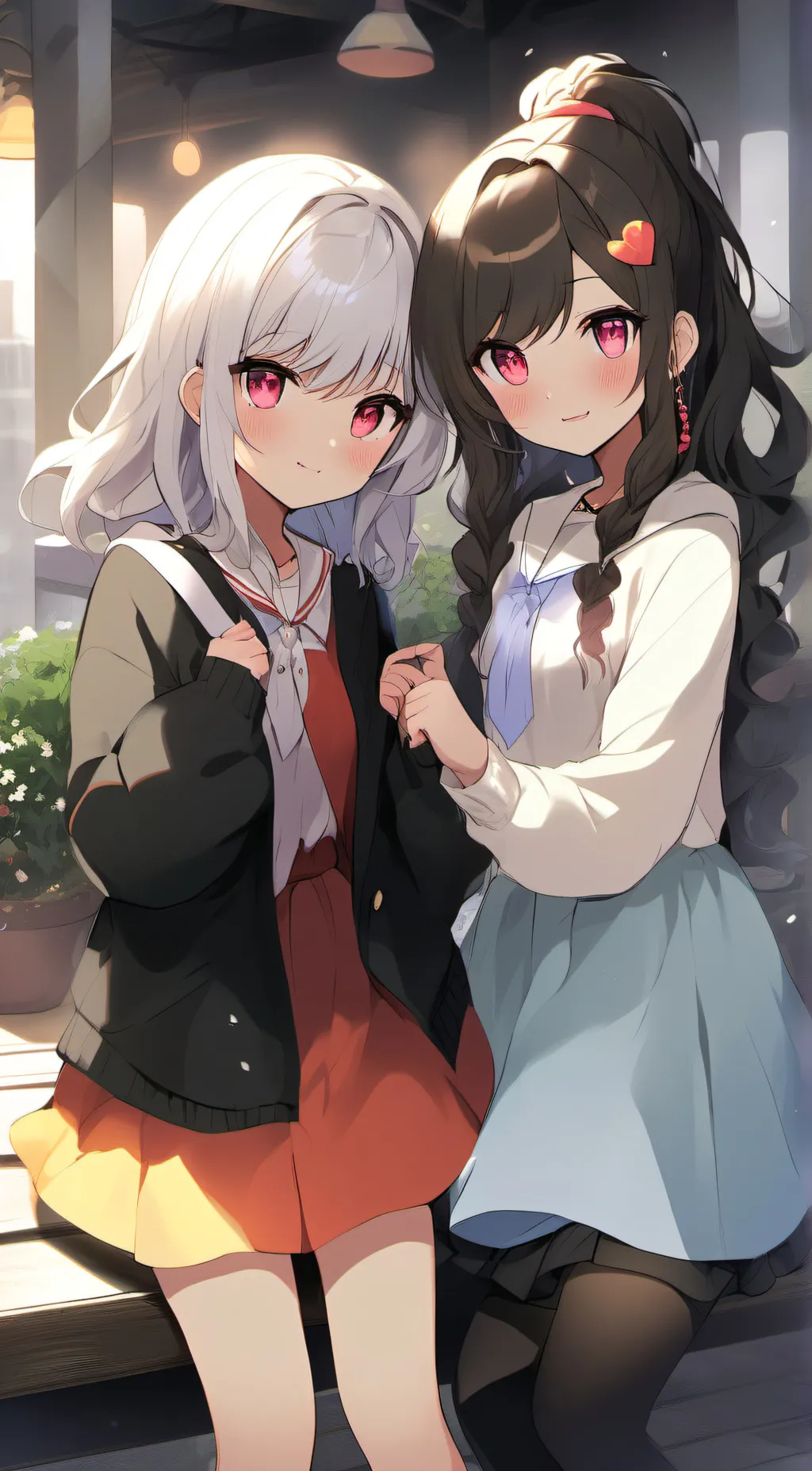 ai character: Emily and lily  background