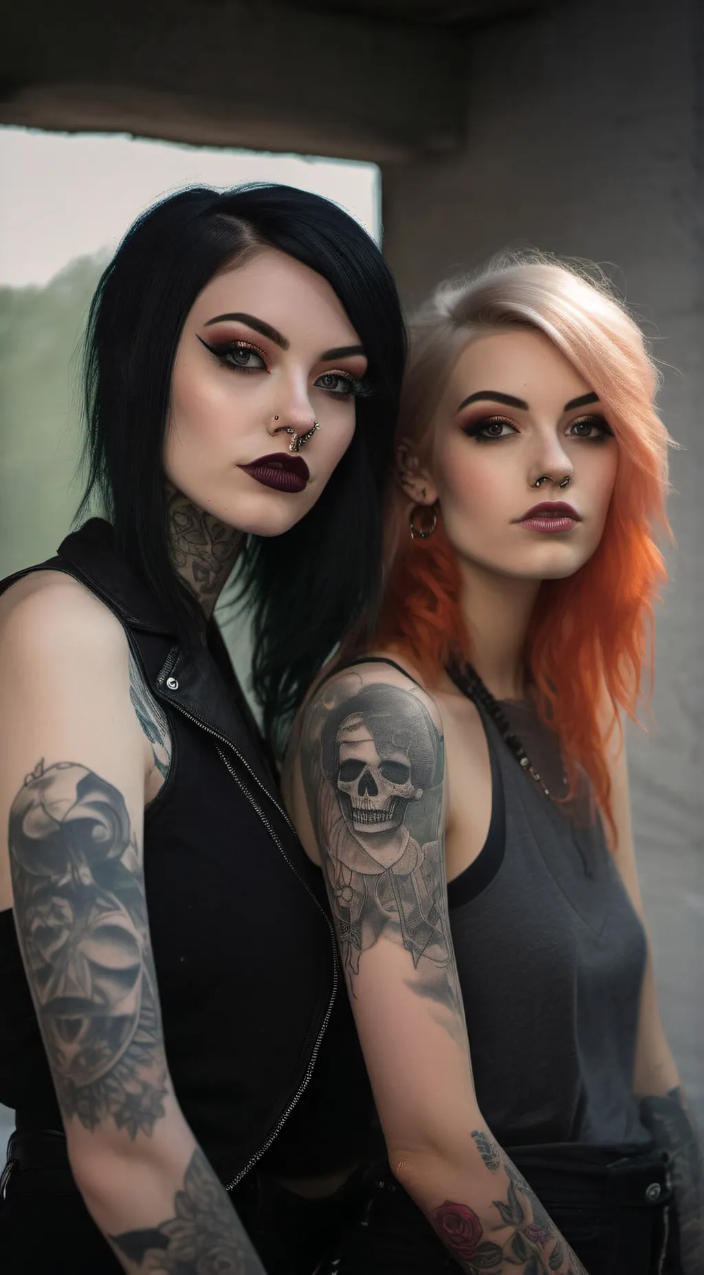 ai character: kat and katie background