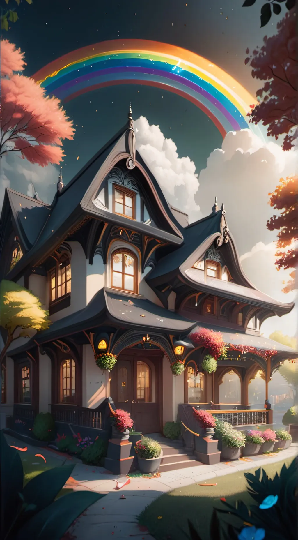 ai character: Smiling critters background