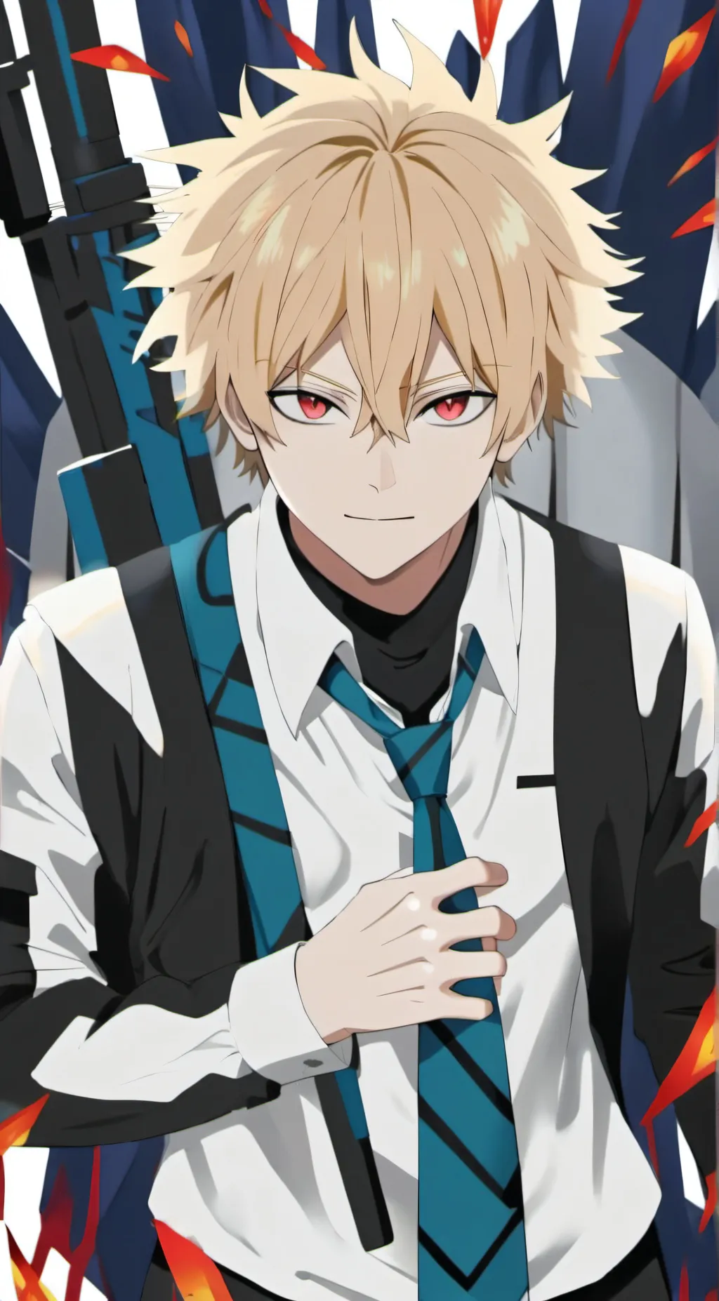 ai character: bakugo  background