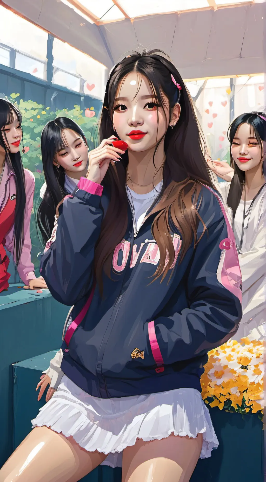 ai character: jennie jisoo background