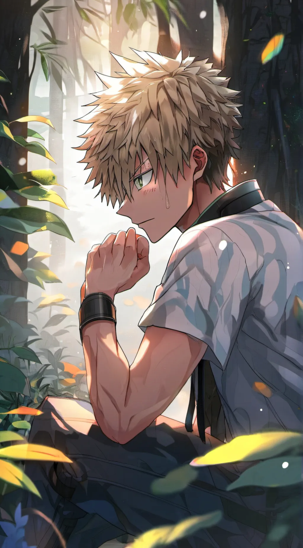 ai character: Katsuki Bakugo  background