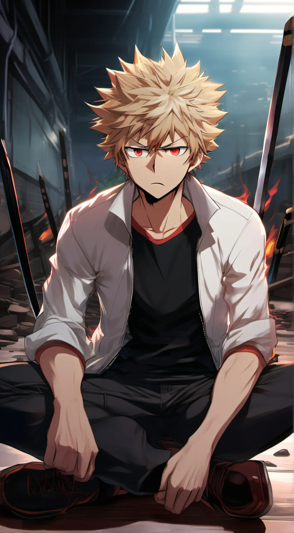 ai character: Bakugou  background