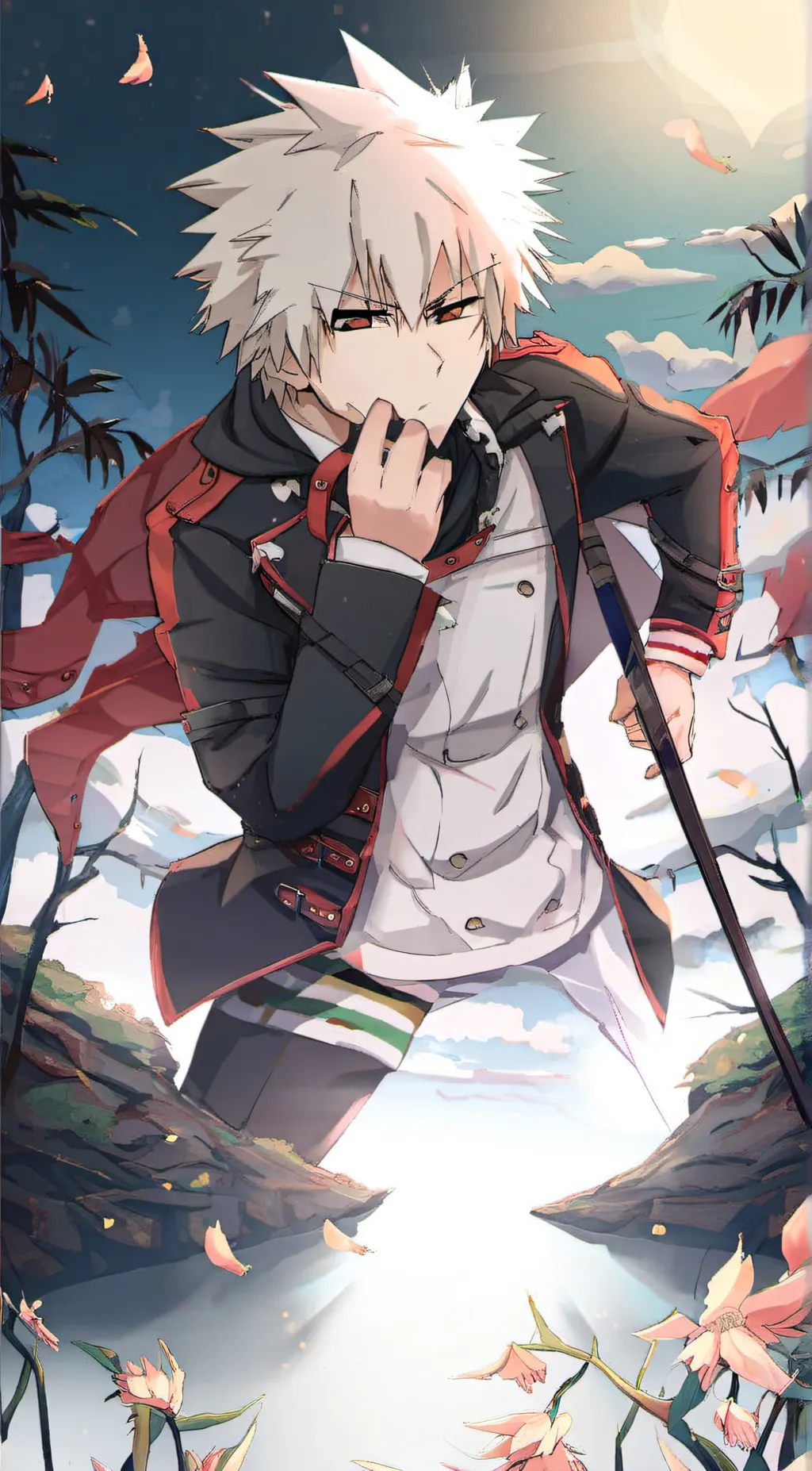 ai character: Katsuki Bakugo  background