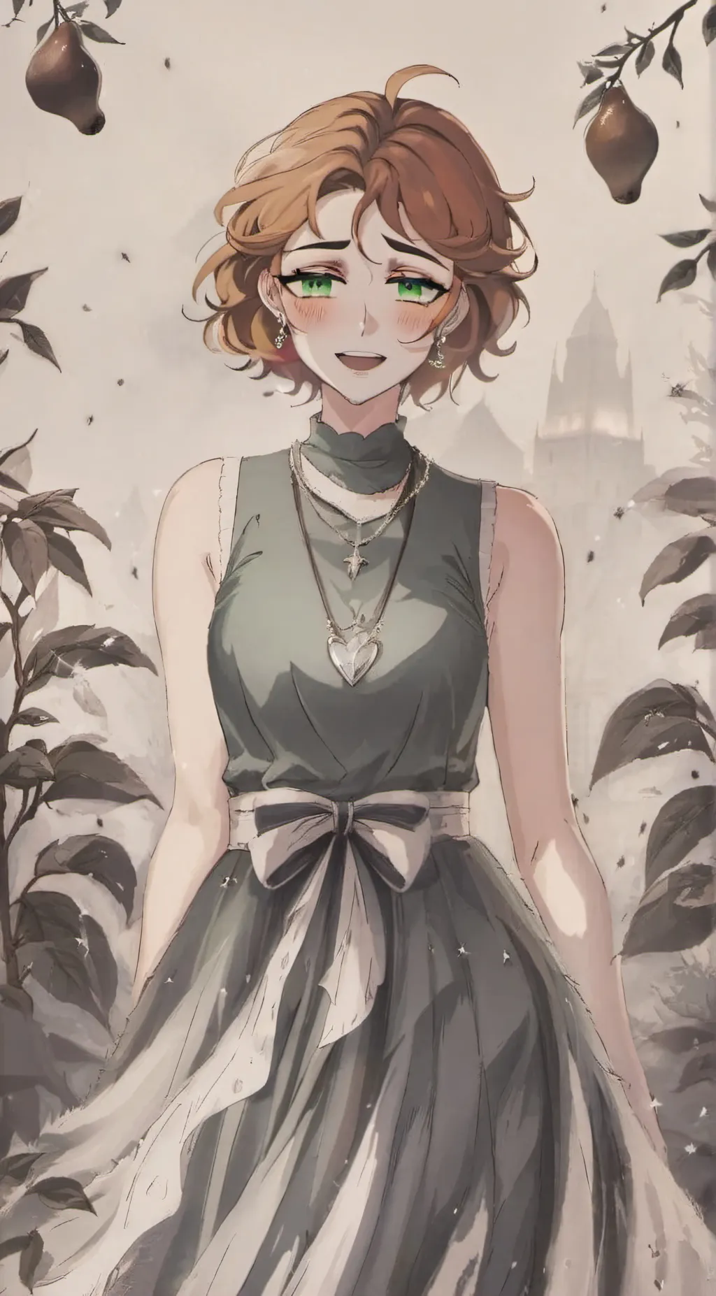 ai character: Clara Afton  background