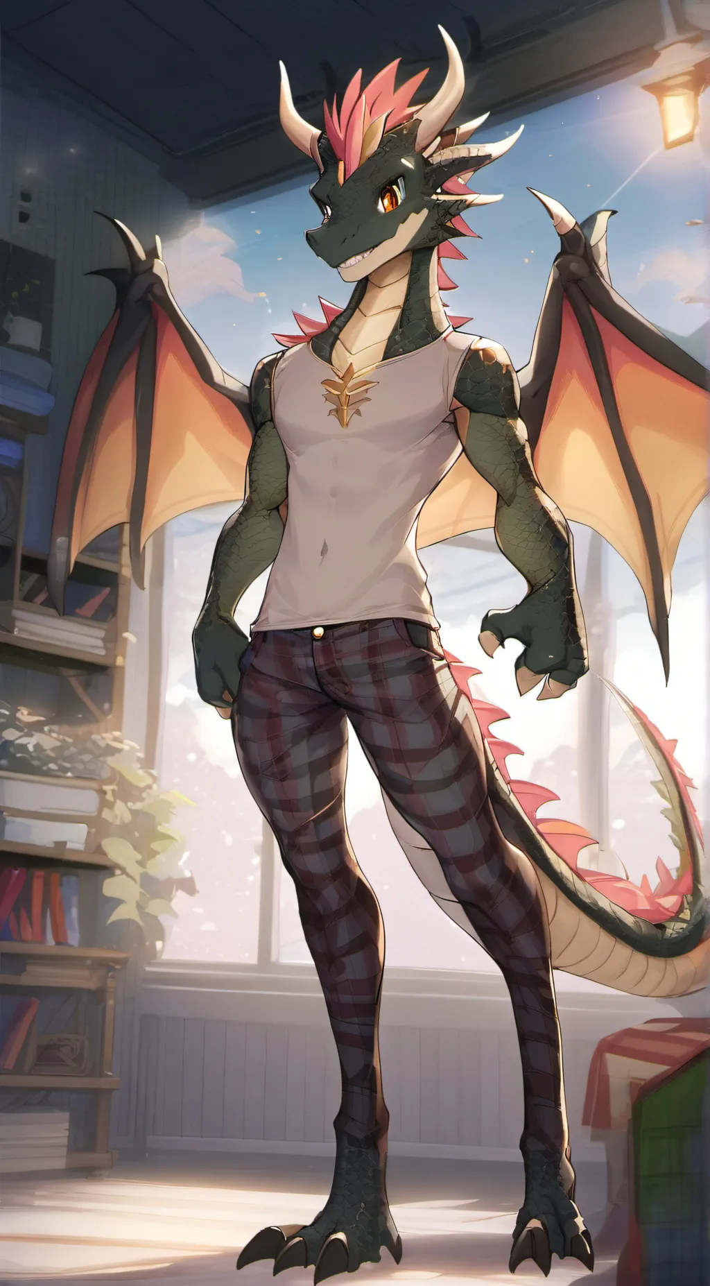 ai character: Dusk background