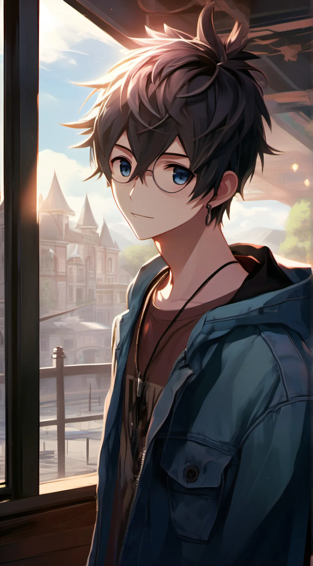 ai character: Haru  background