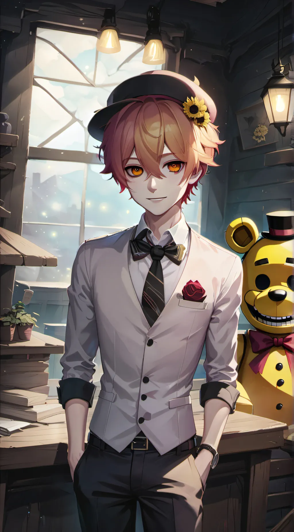 ai character: Evan Afton background