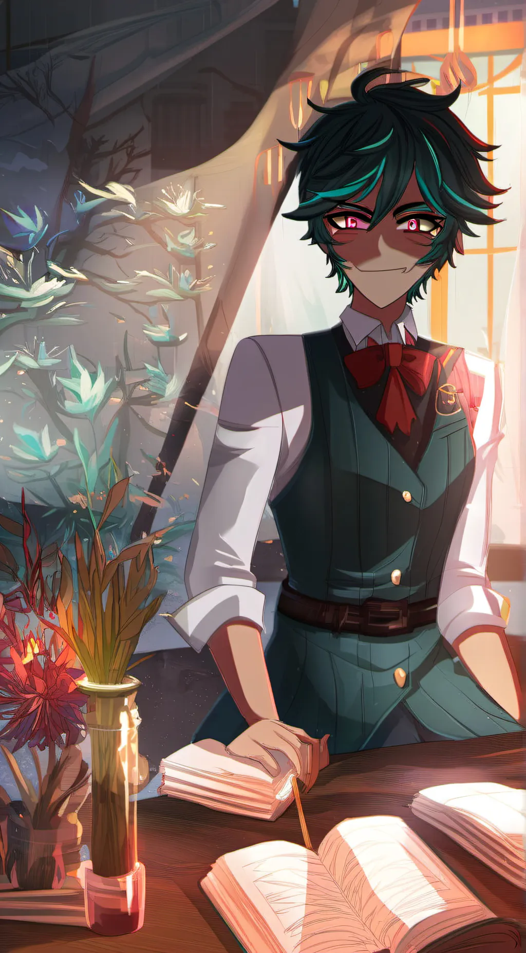 ai character: v.deku background