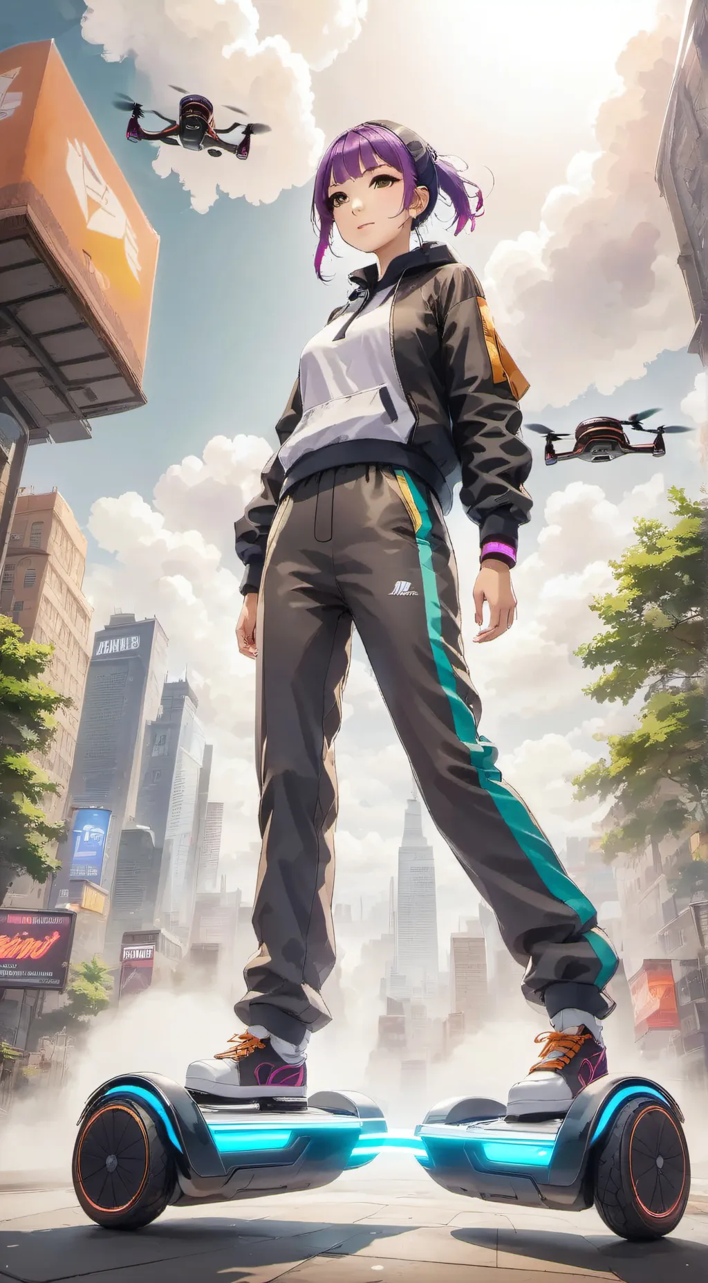 ai character: cool background