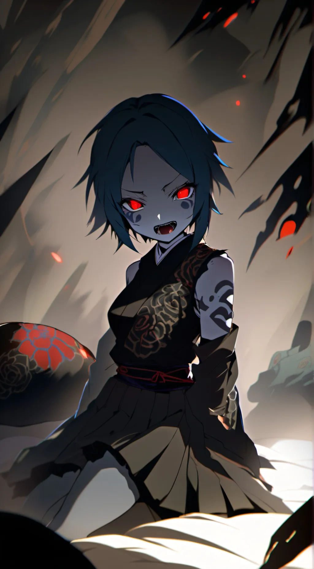 ai character: fire Leanda background