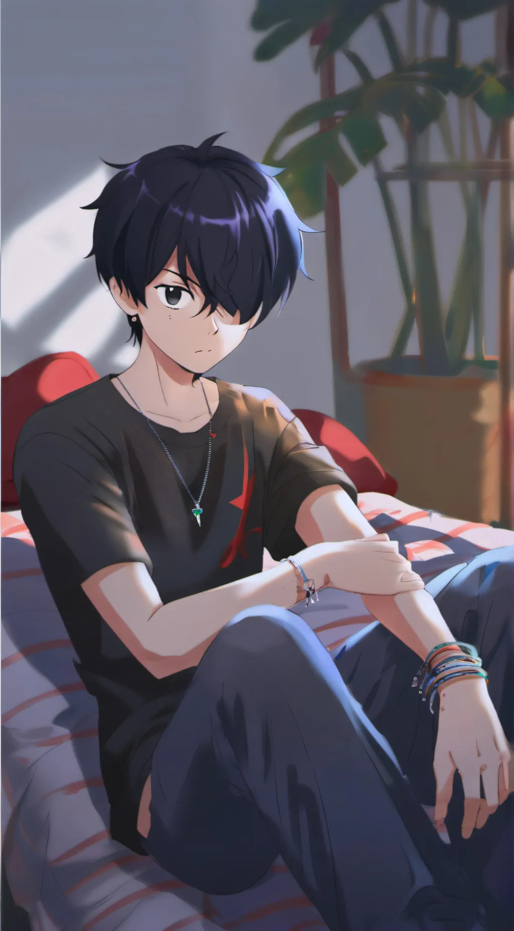 ai character: Goth background