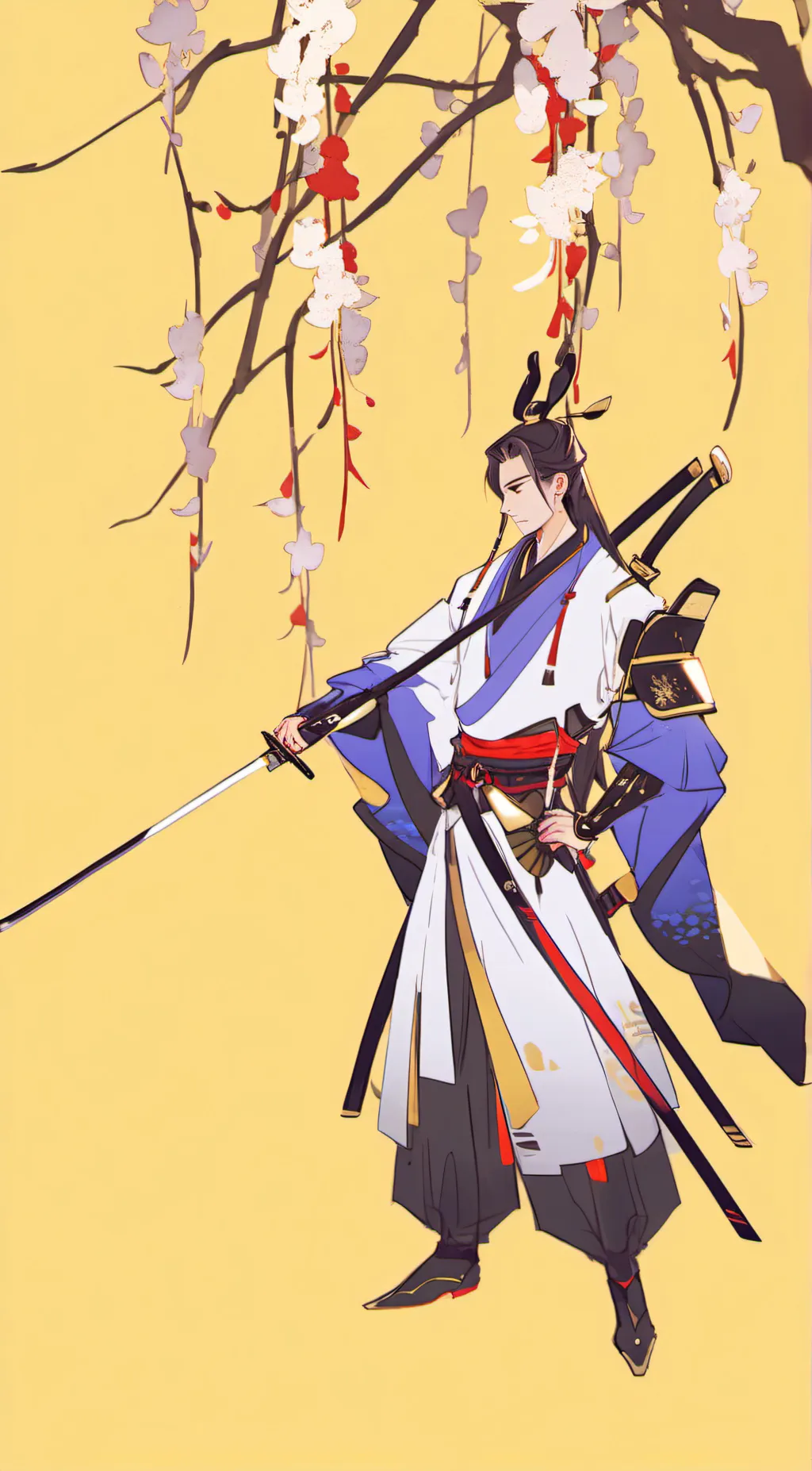 ai character: “Samurai.” background