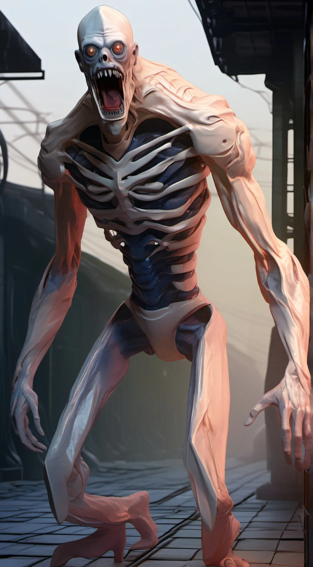 ai character: Scp 096 (shy guy) background