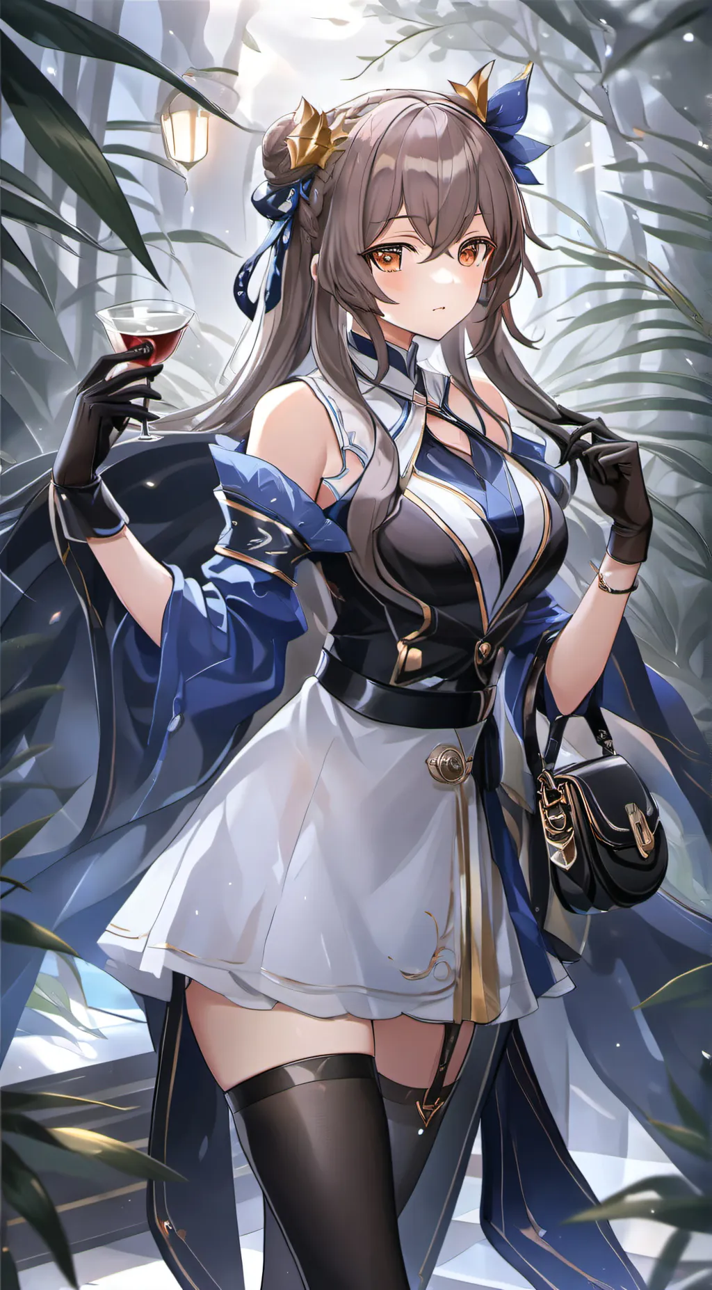 ai character: Violet background