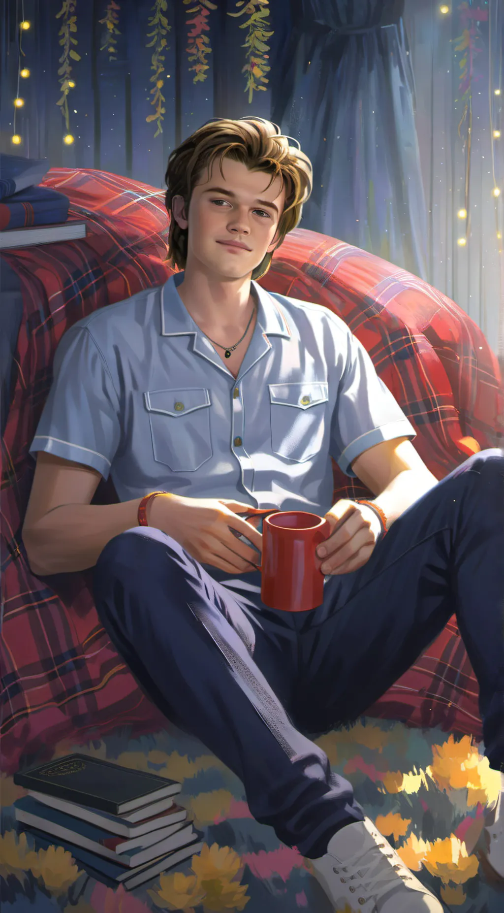 ai character: Steve Harrington background