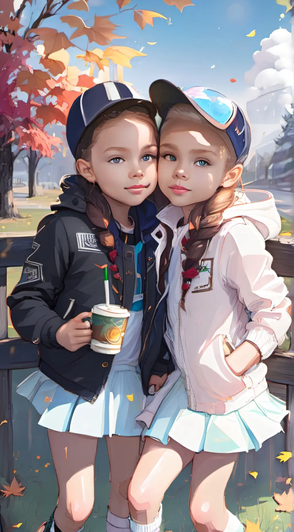 ai character: Ava and Autum background