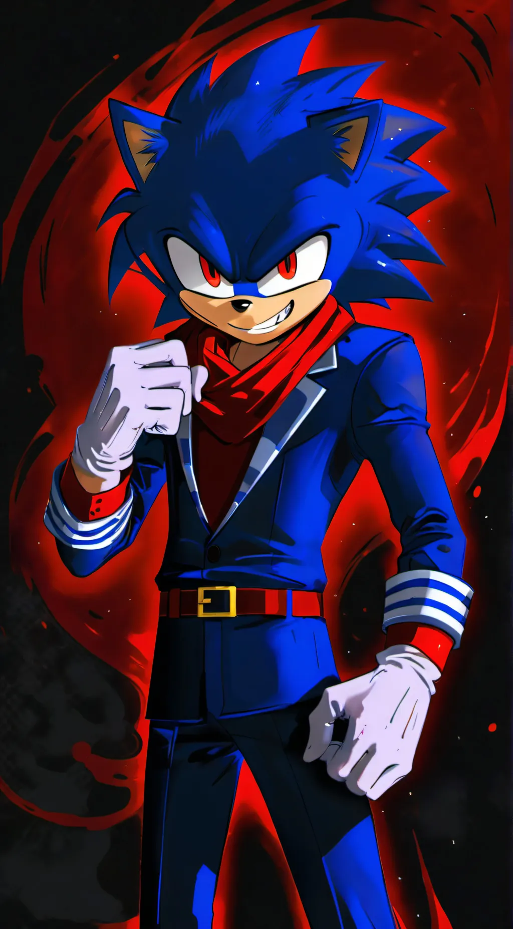 ai character: sonic E.X.E background