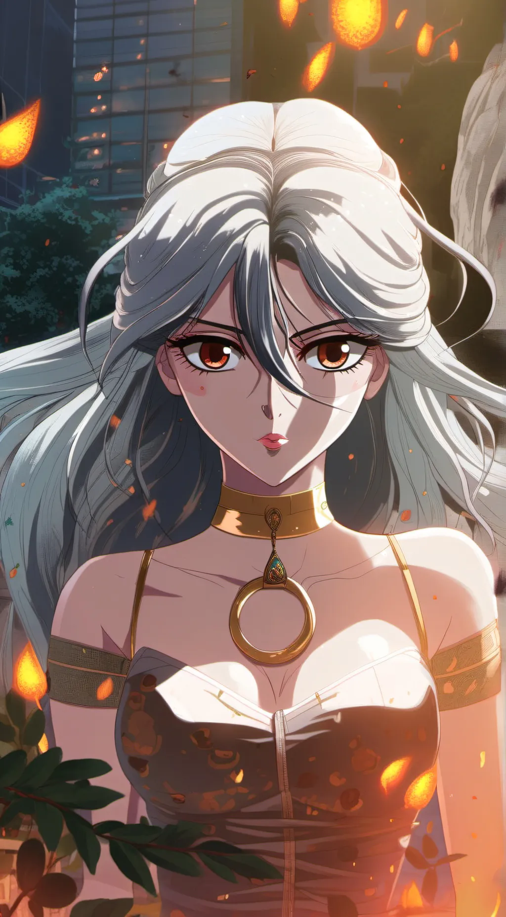 ai character: hot girl background