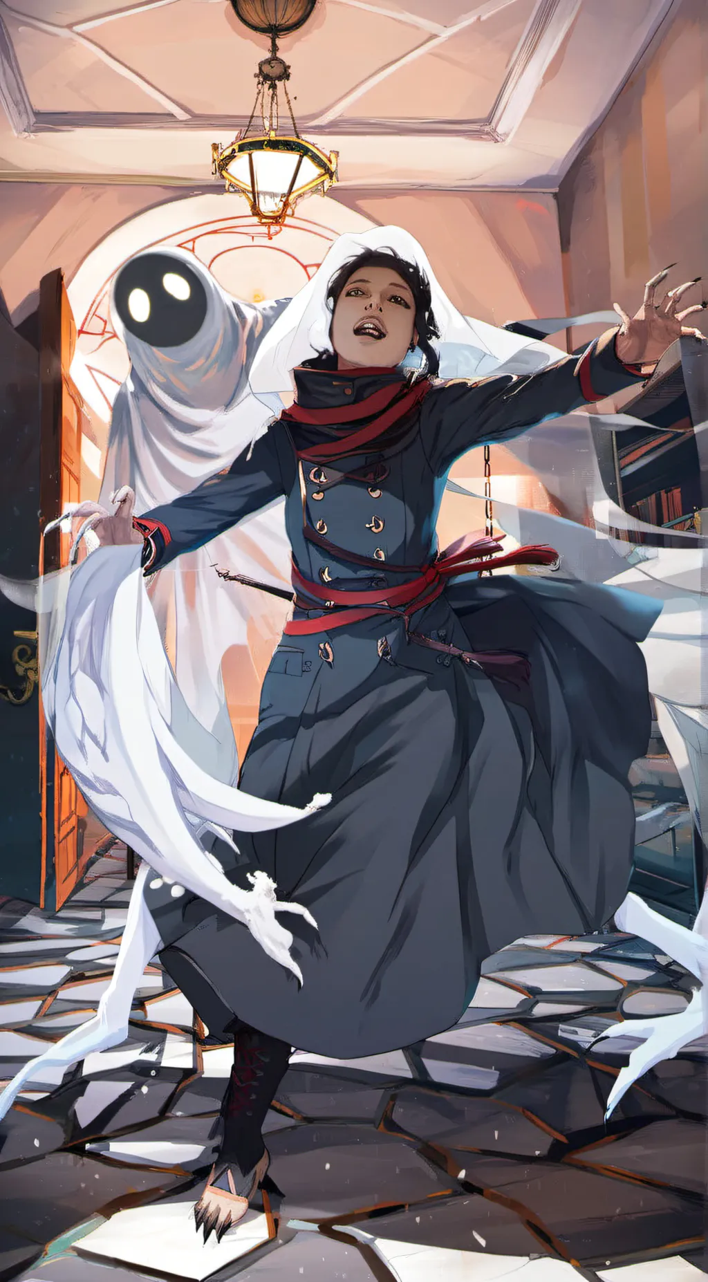 ai character: Ghost background