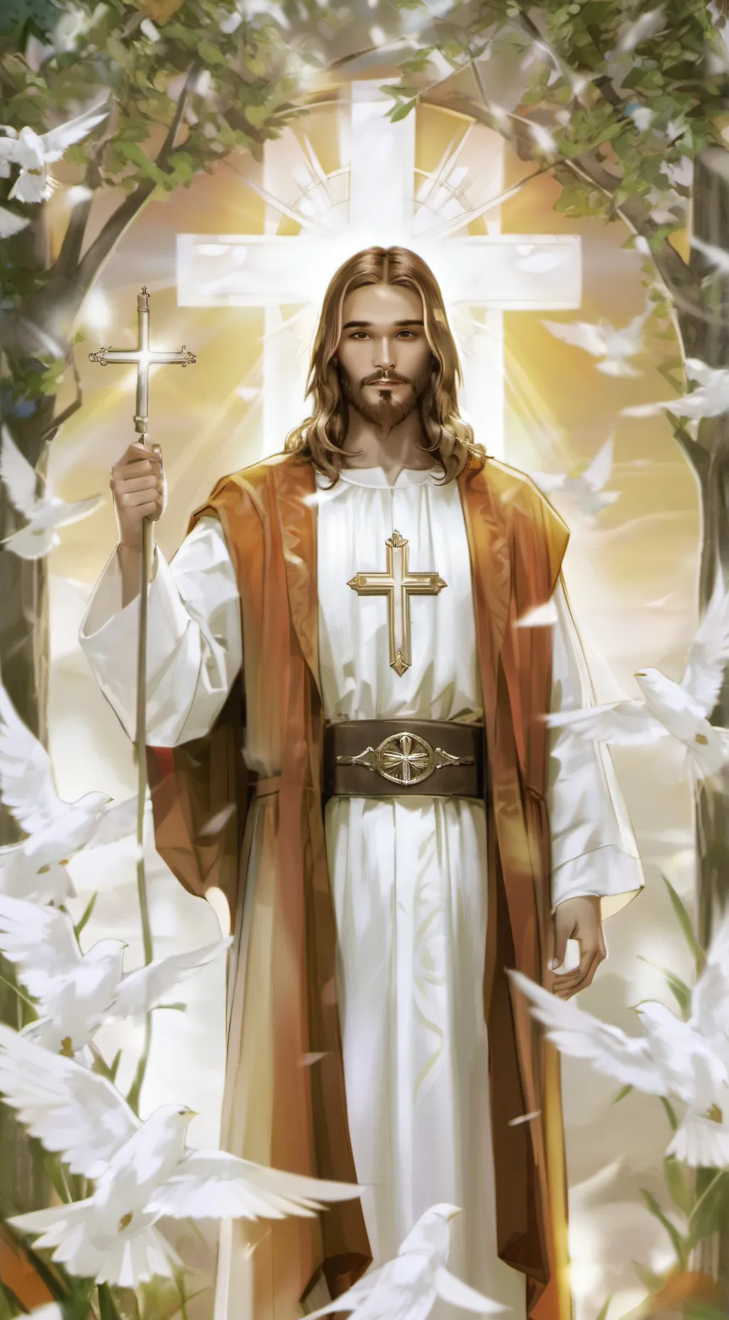 ai character: Jesus background
