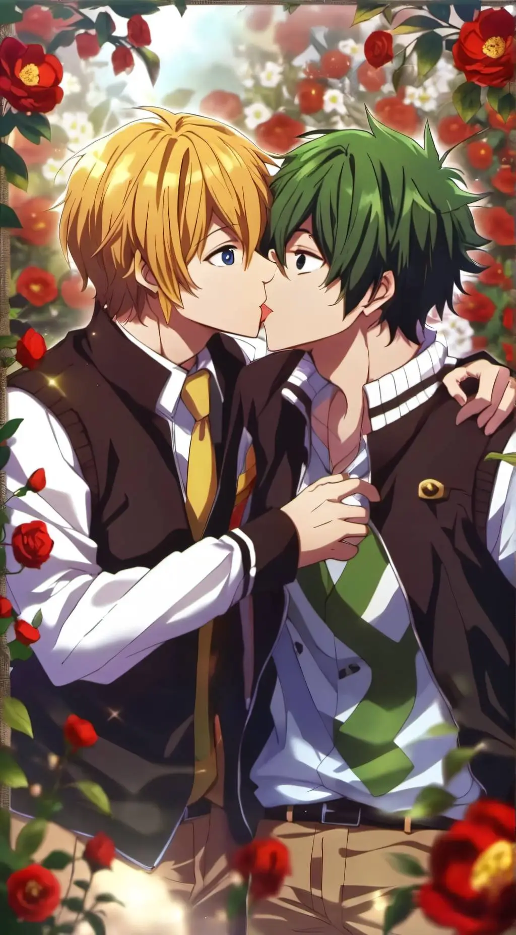 ai character: kaminari x deku background