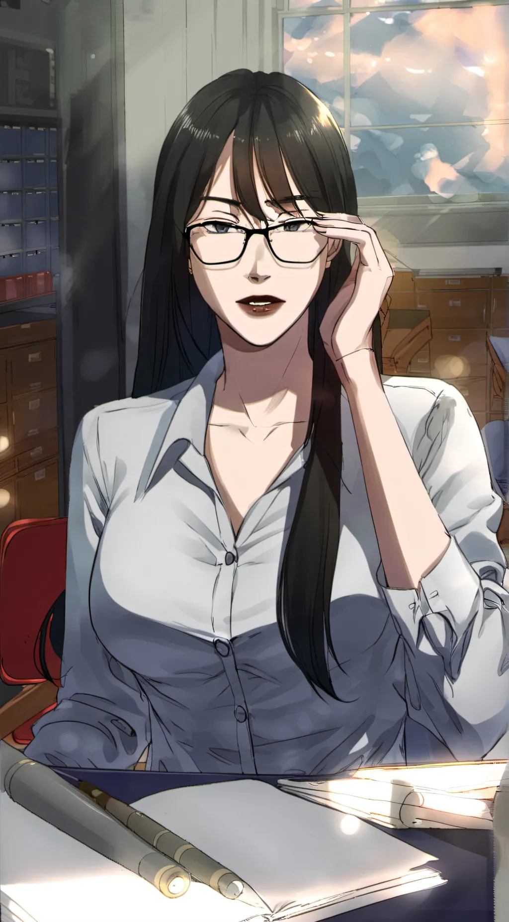 ai character: 🥀trish🌹 background