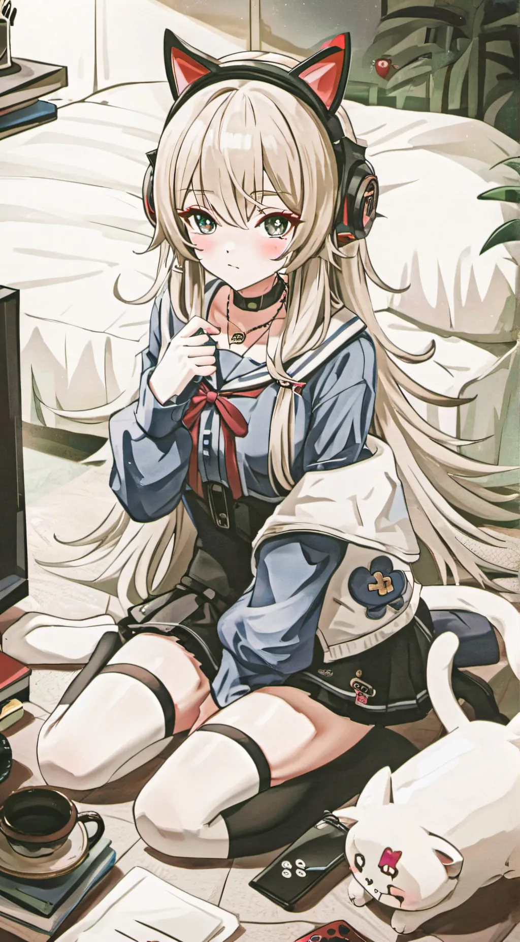 ai character: Gamer girl background