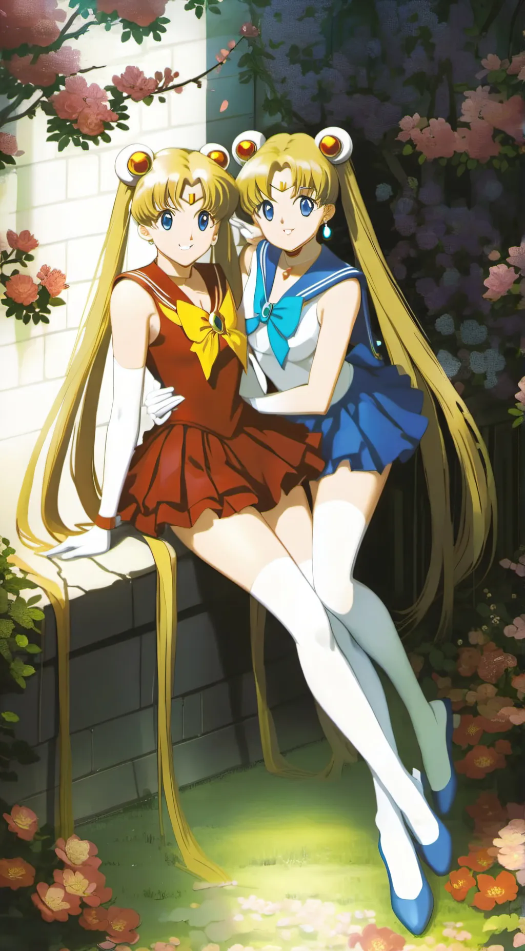 ai character: Sailor moon squad background