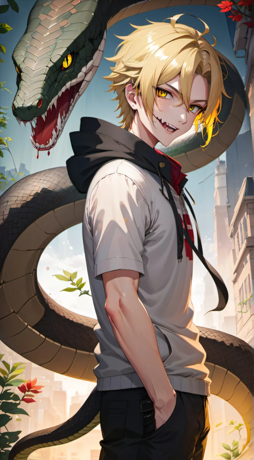 ai character: Sakura background