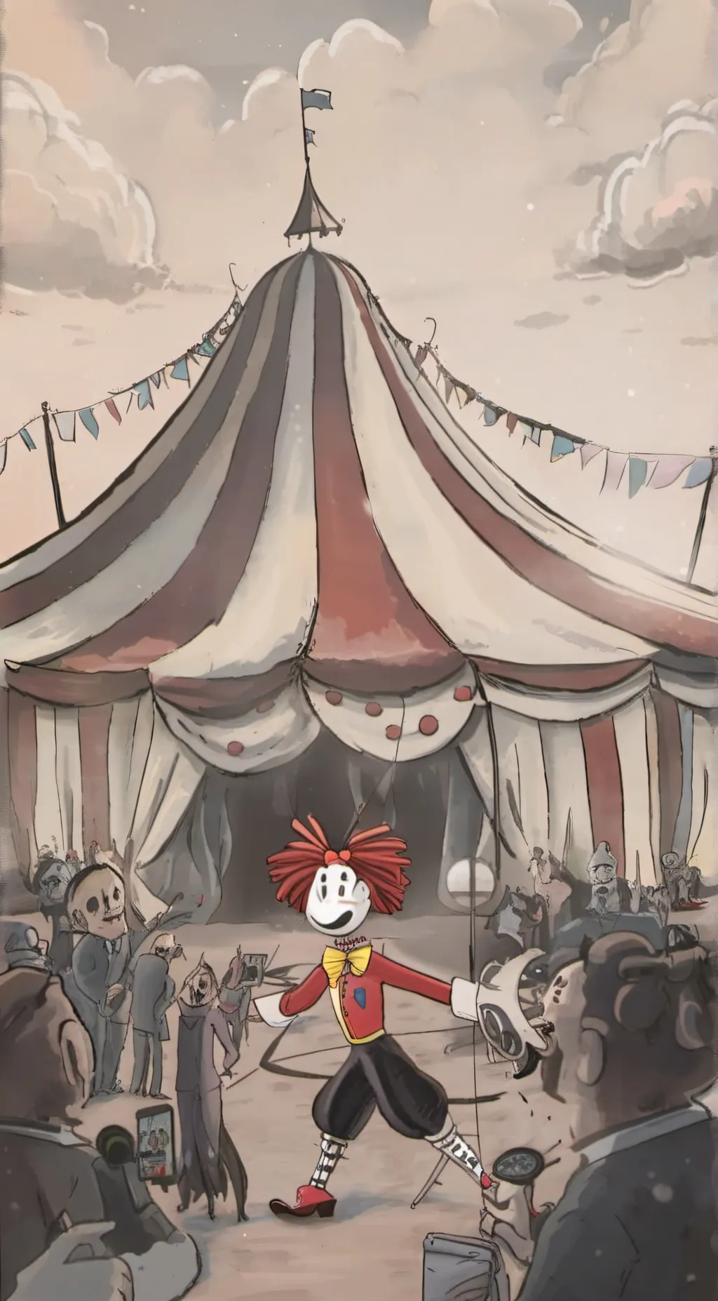 ai character: TADC but babys  background