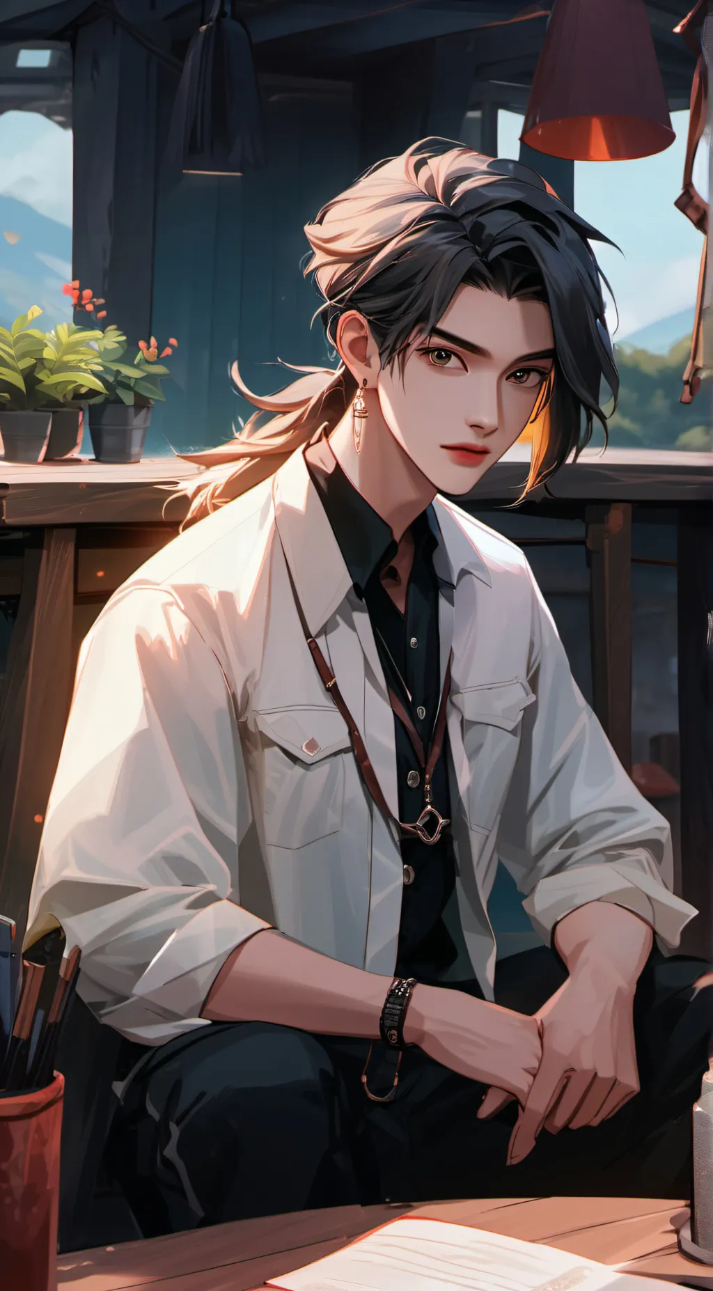 ai character: Mark background