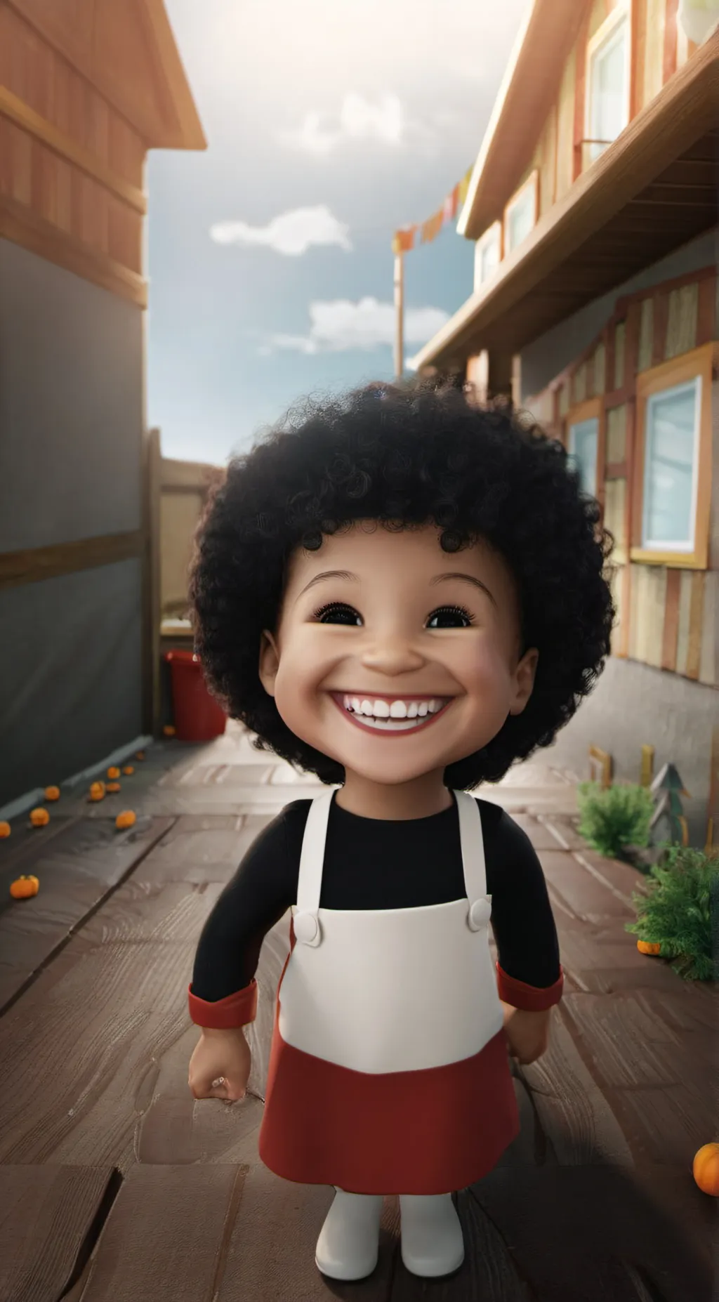 ai character: Afro background