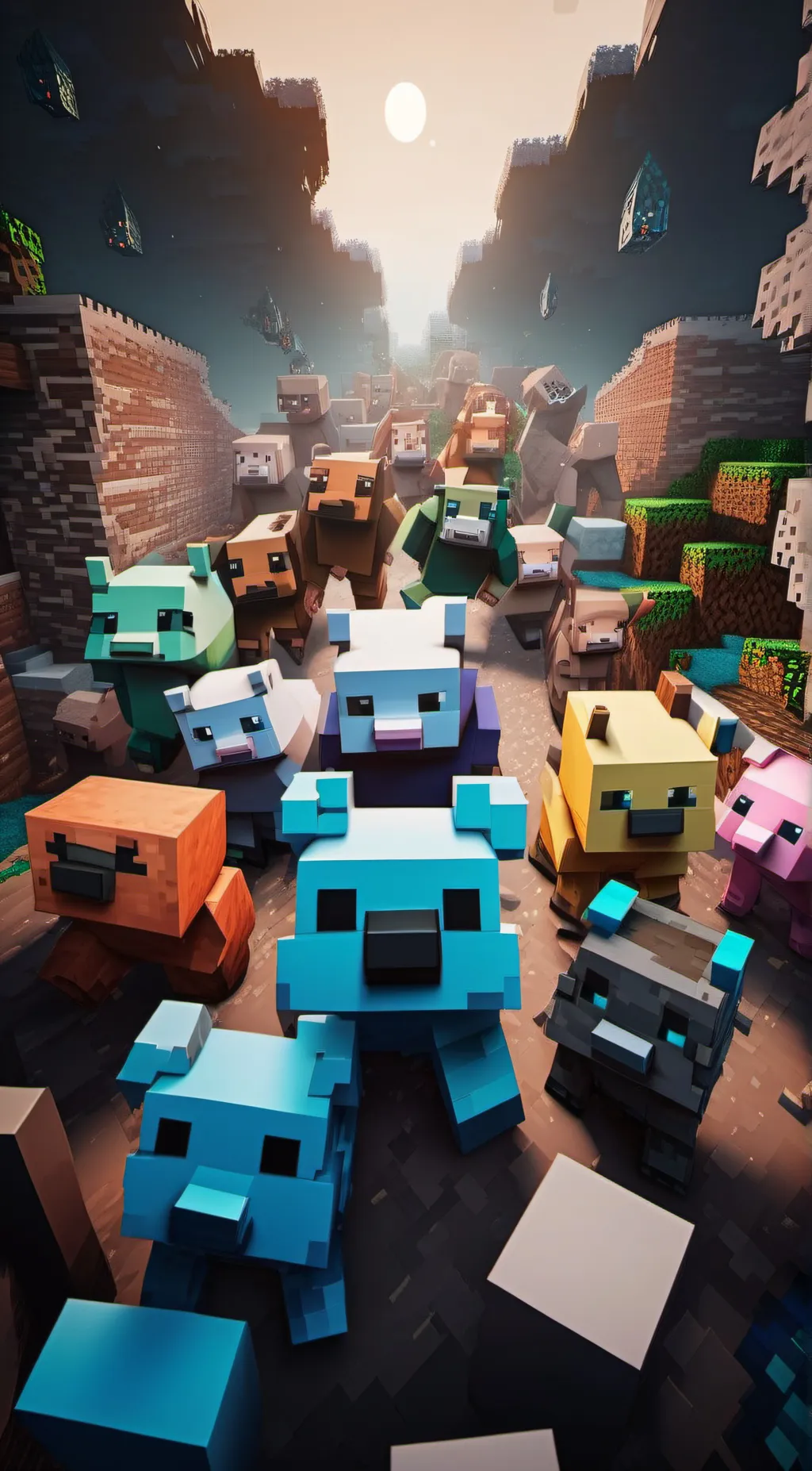 ai character: Minecraft piglins background