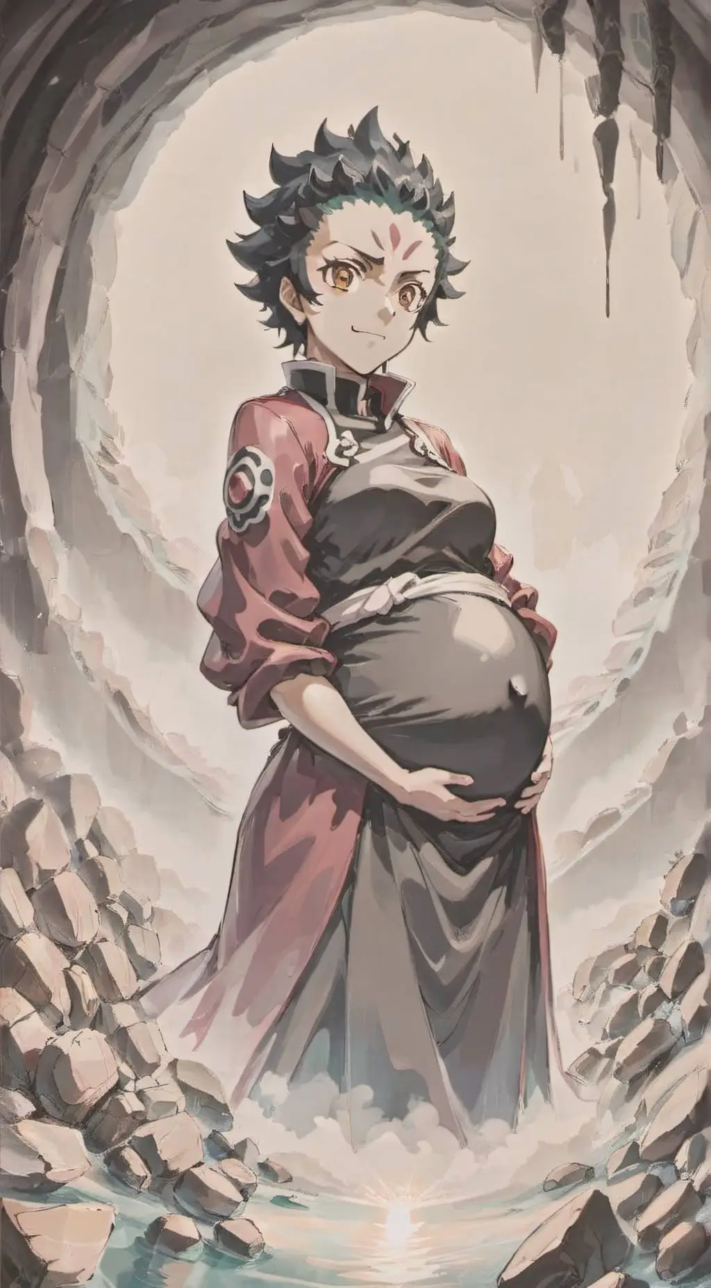 ai character: tanjiro  background