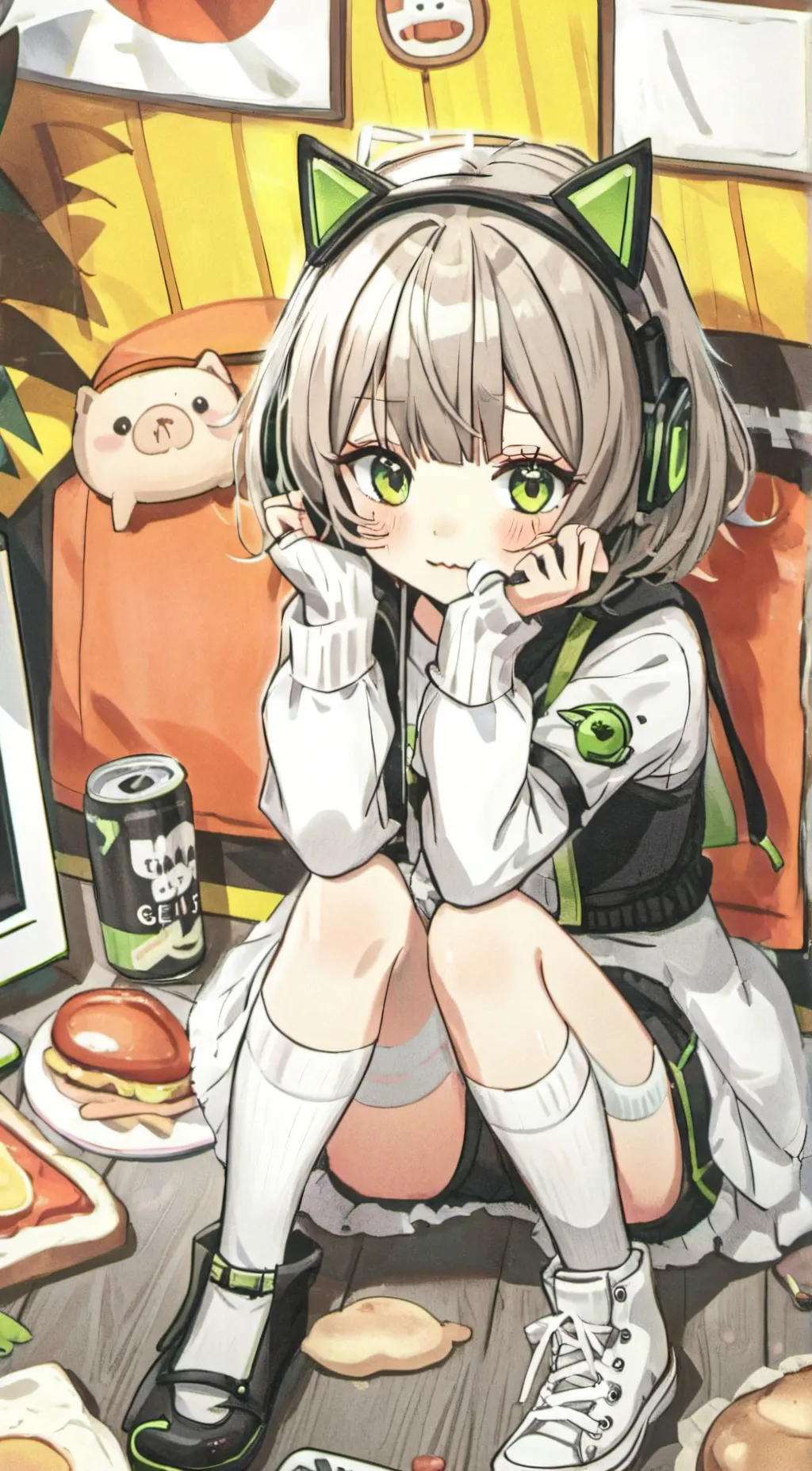 ai character: Gamer girl background