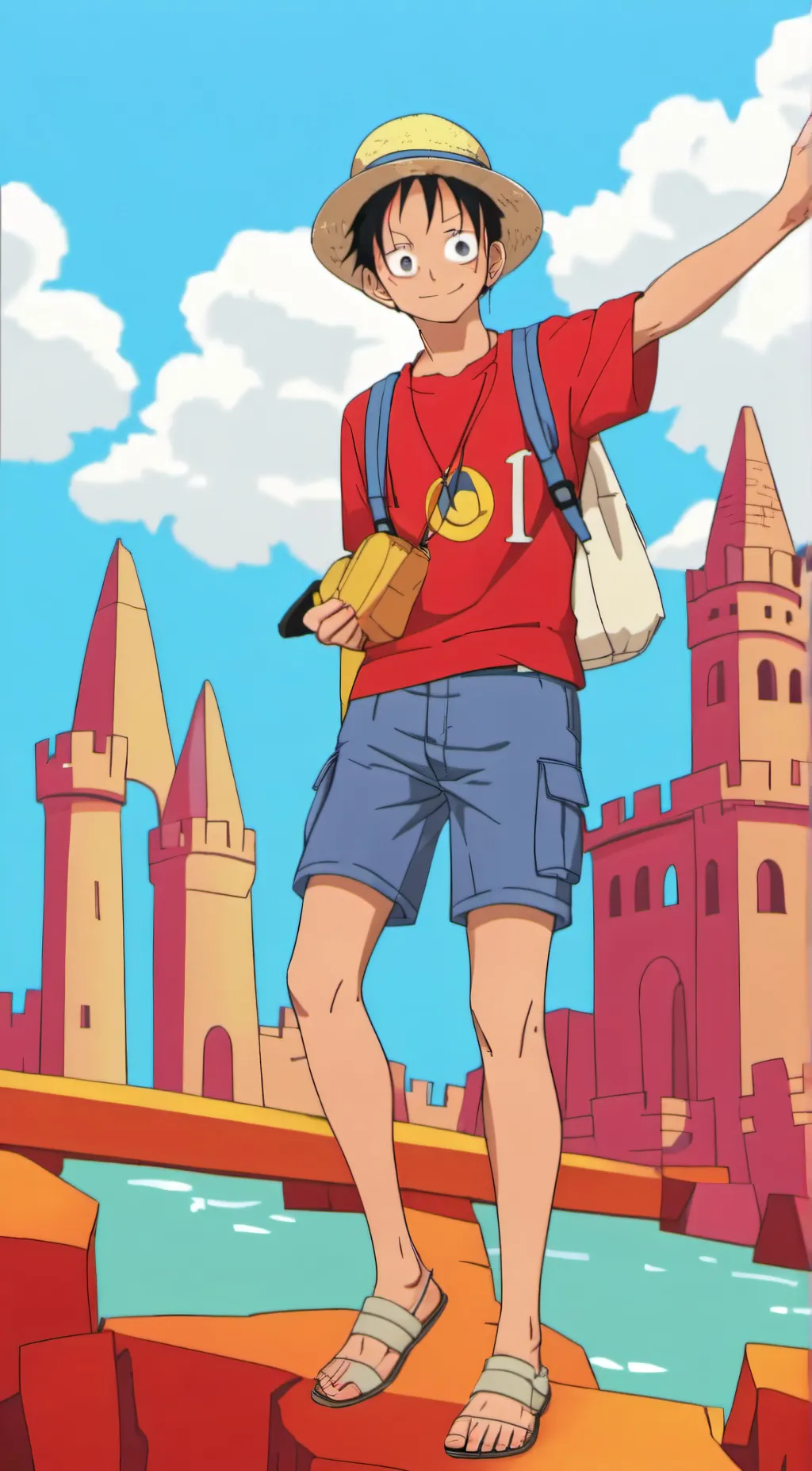 ai character: Luffy background