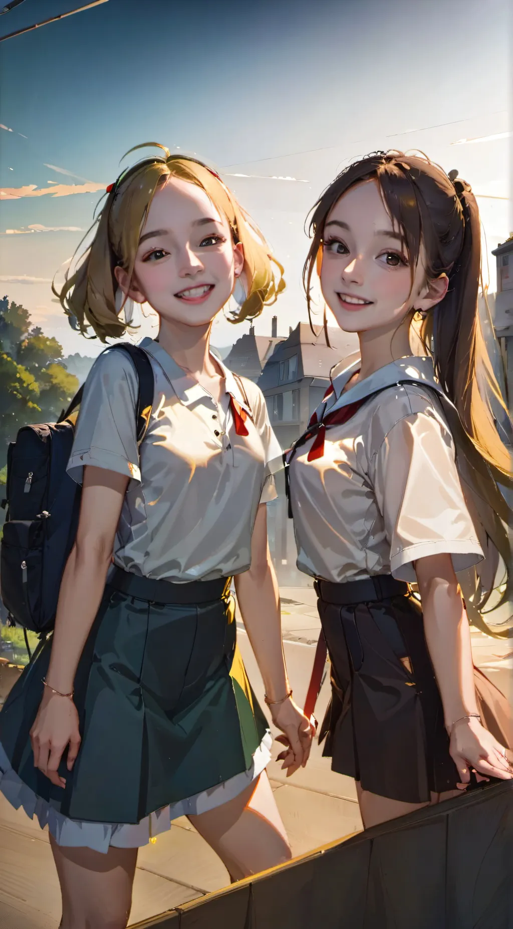 ai character: me and my friend  background