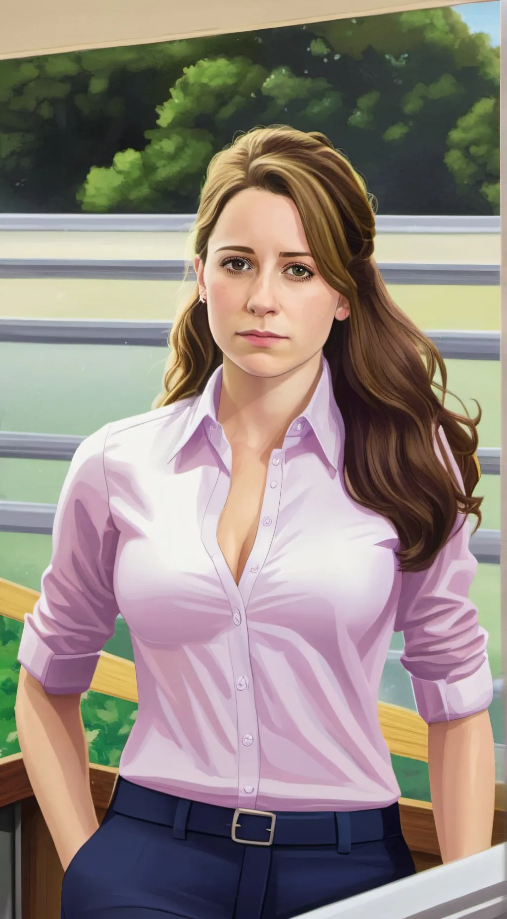 ai character: Pam Beesley background