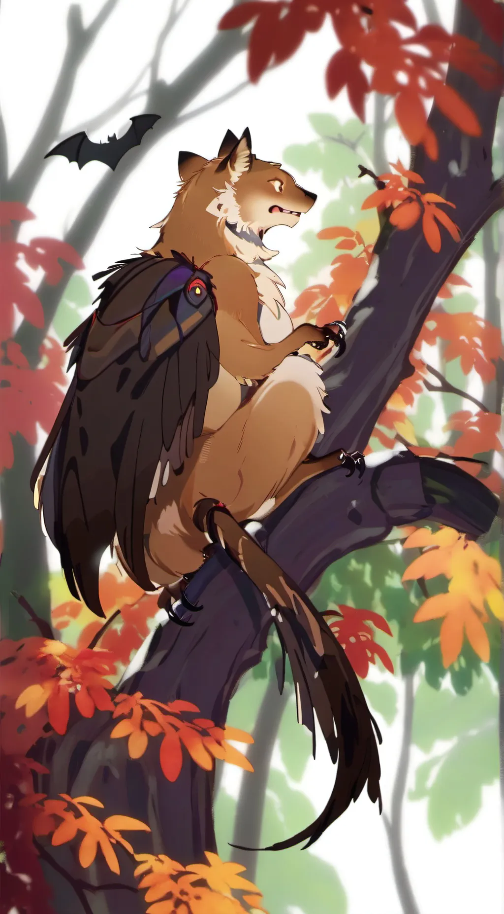 ai character: Leaf background