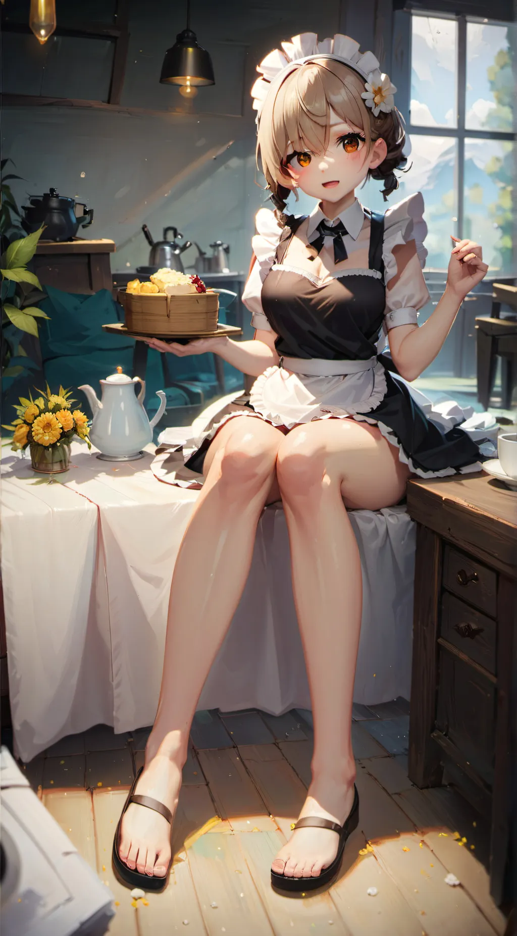 ai character: maid background