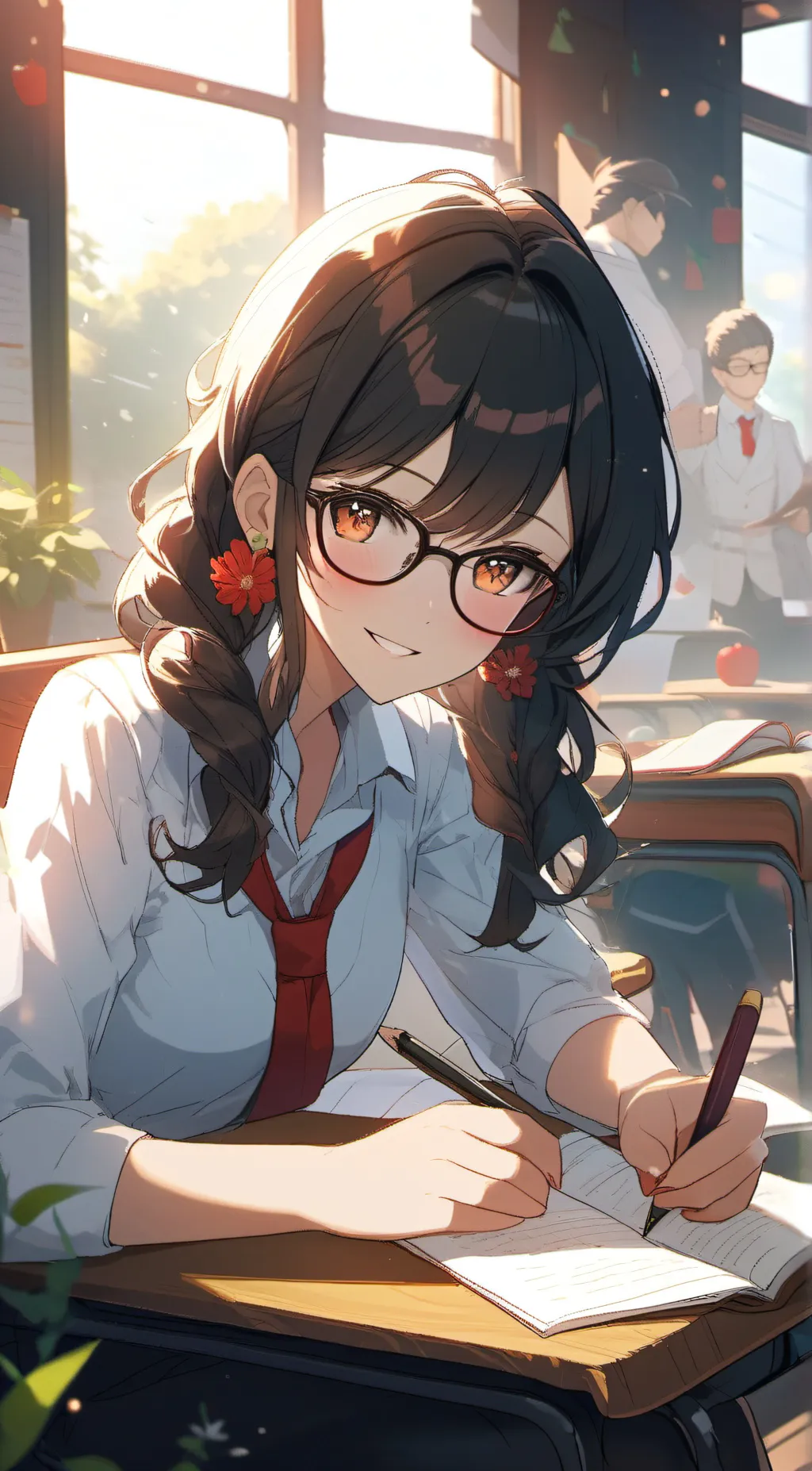 ai character: misses brady, background