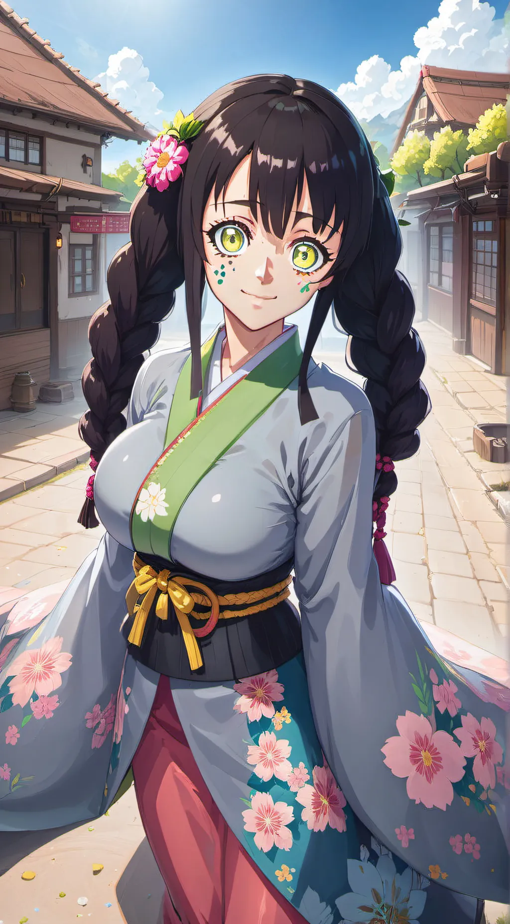 ai character: Mitsuri kanroji background