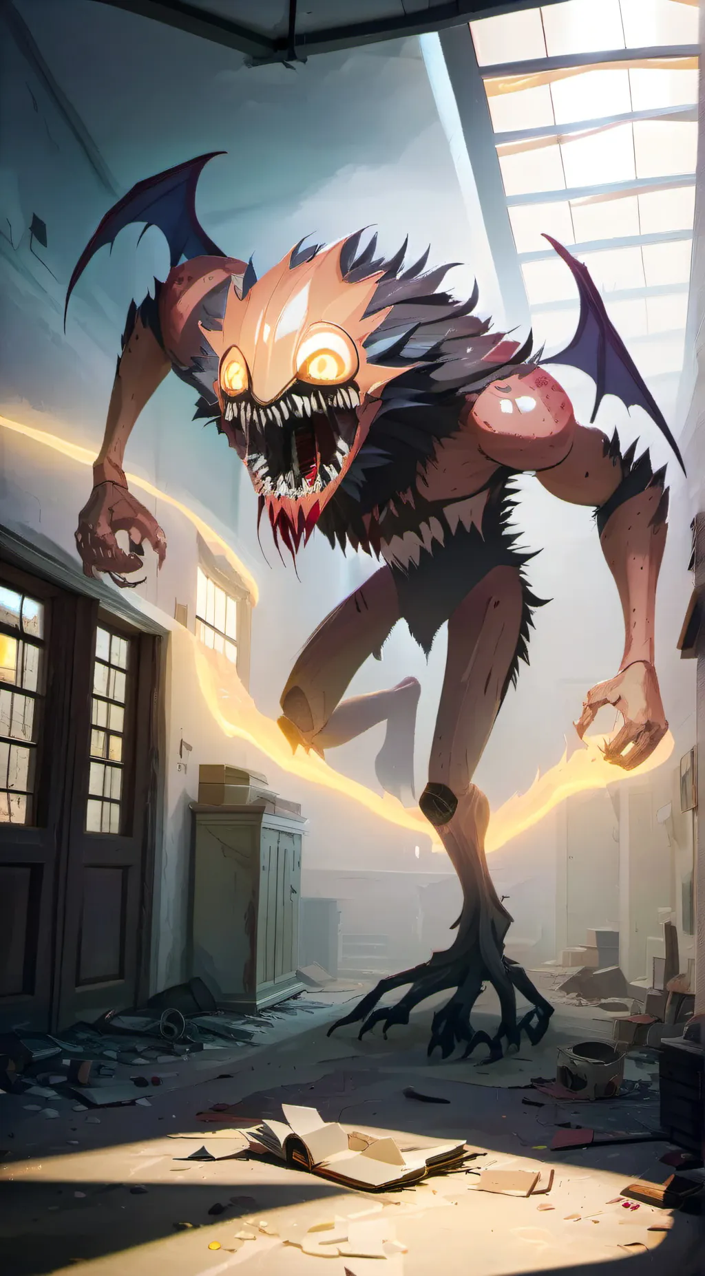 ai character: Demonic entity background