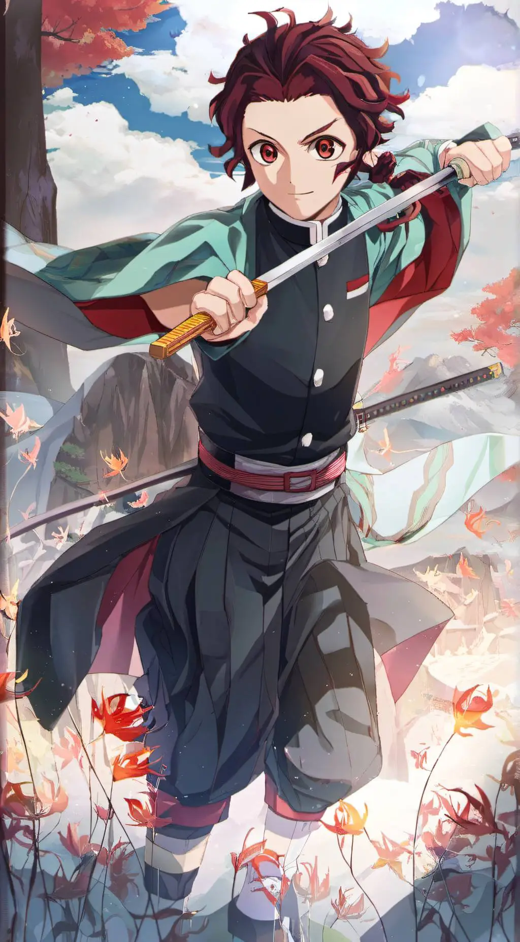 ai character: Demon slayer again background