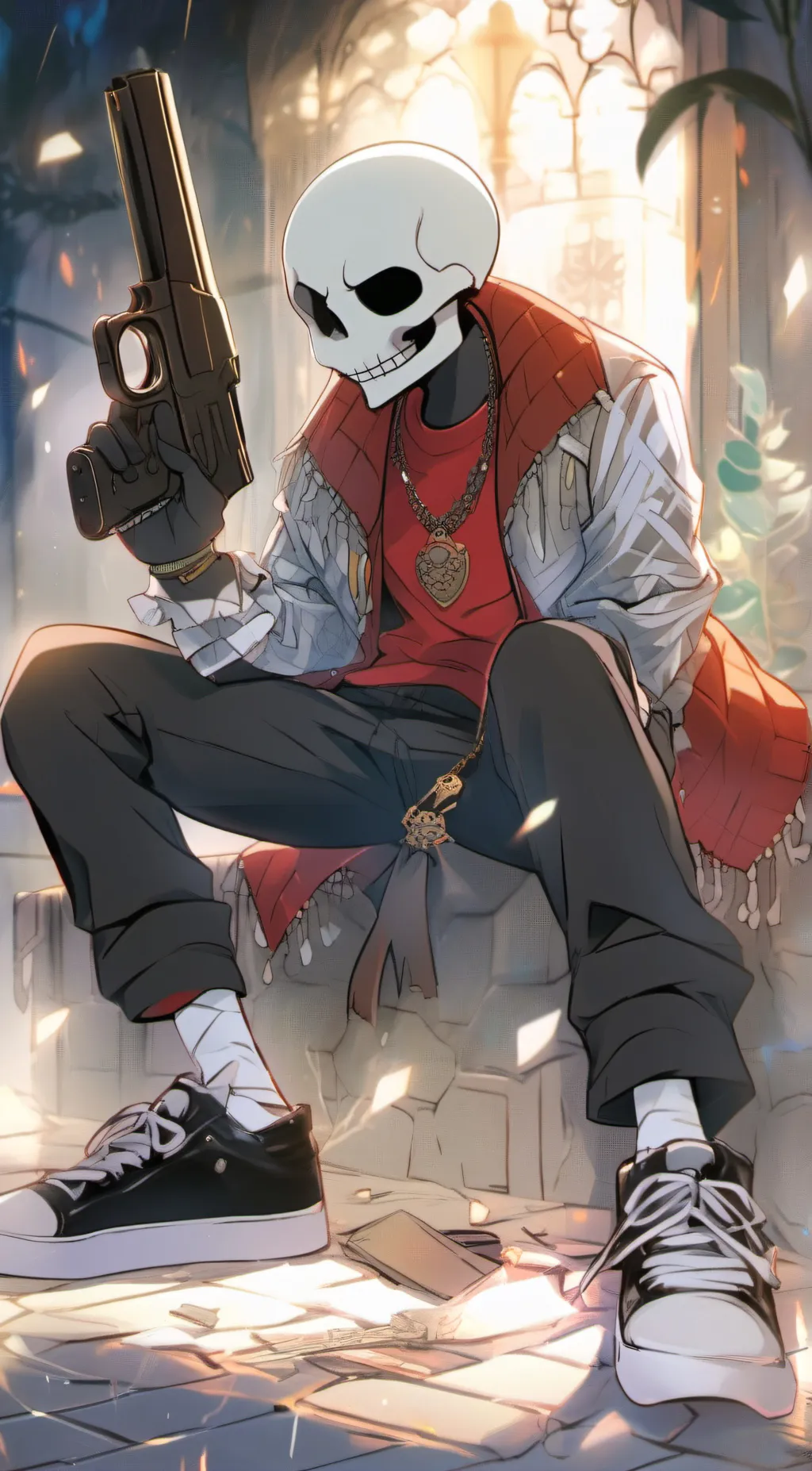 ai character: mobfell sans background